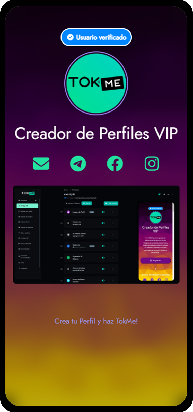 Captura de pantalla de ejemplos para Perfiles VIP